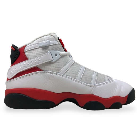 Air Jordan 6 Rings 'Cherry' Mens Retro Basketball Shoes White/Red 322992 126 - Picture 4 of 9